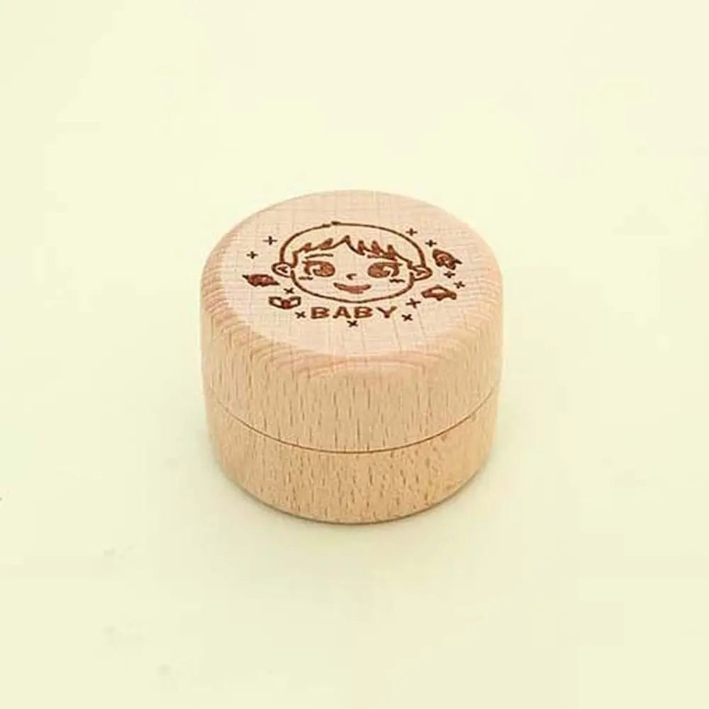 Wood baby tooth box