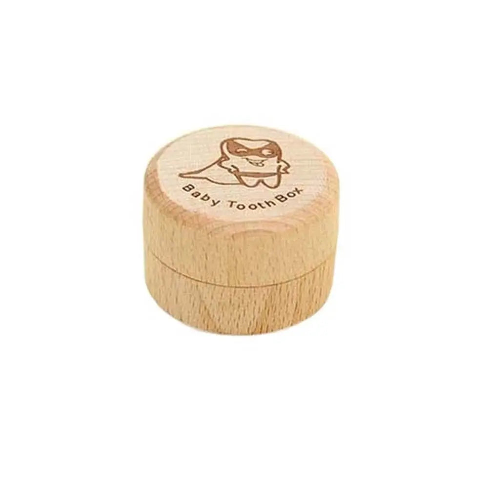 Wood baby tooth box